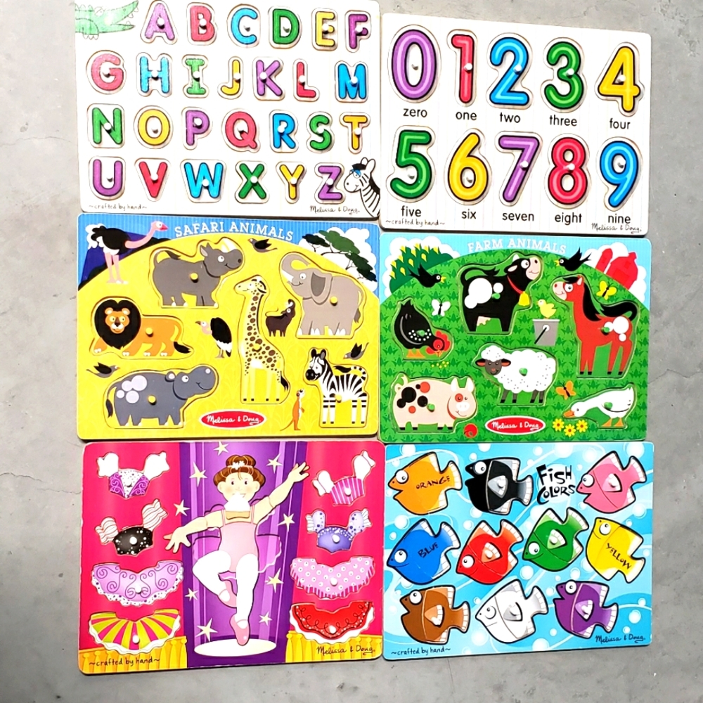 Set of 6 puzzles for toddler